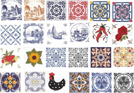 Azulejos Fora de Linha de Diversas Cores e Formatos
